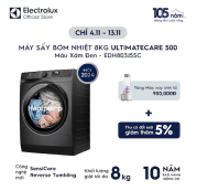 Máy sấy Bơm nhiệt 8kg UltimateCare 500 - Xám đen Onyx  ( EDH803J5SC )