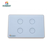 Công tắc rèm thông minh Homegy cảm ứng 2 lớp kính phẳng