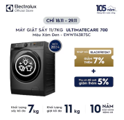 Máy giặt sấy 11/7kg UltimateCare 700 - Xám đen Onyx